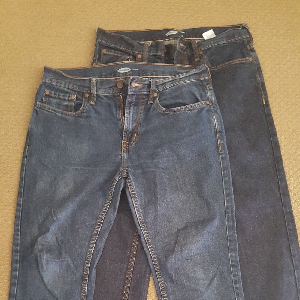 2 Pair Old Navy men's jeans 32 W x 30 L  Regular f